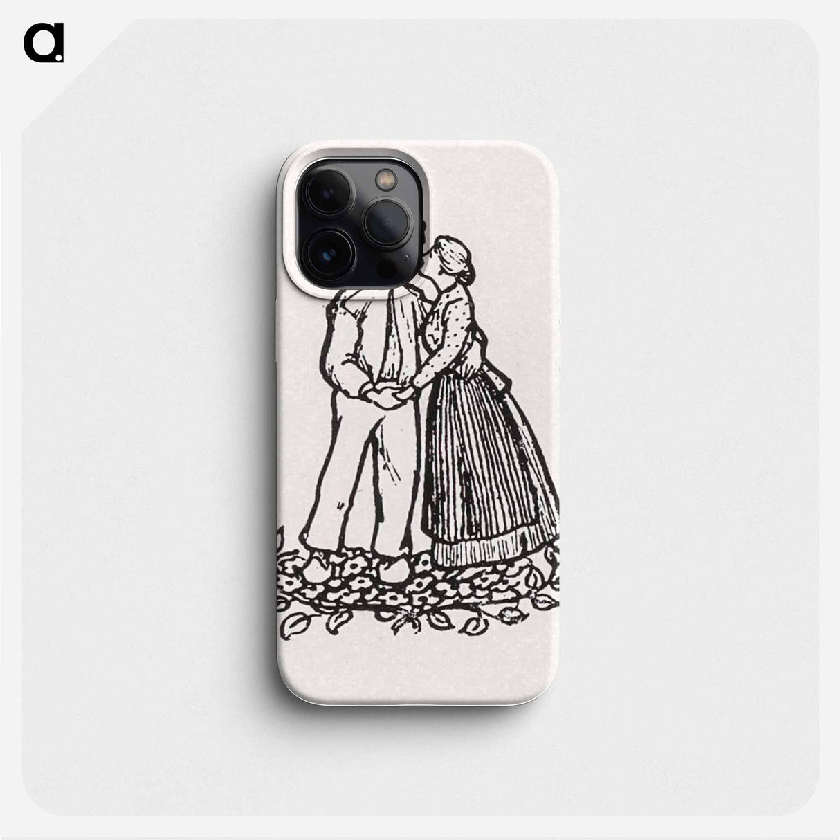 Woodcut monograms - ユリー デ フラーハ Phone Case.