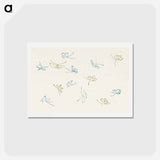 アートポストカード-Japanese butterfly - 神坂 雪佳 Postcard.
