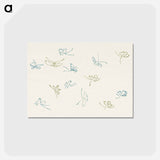 アートポストカード-Japanese butterfly - 神坂 雪佳 Postcard.
