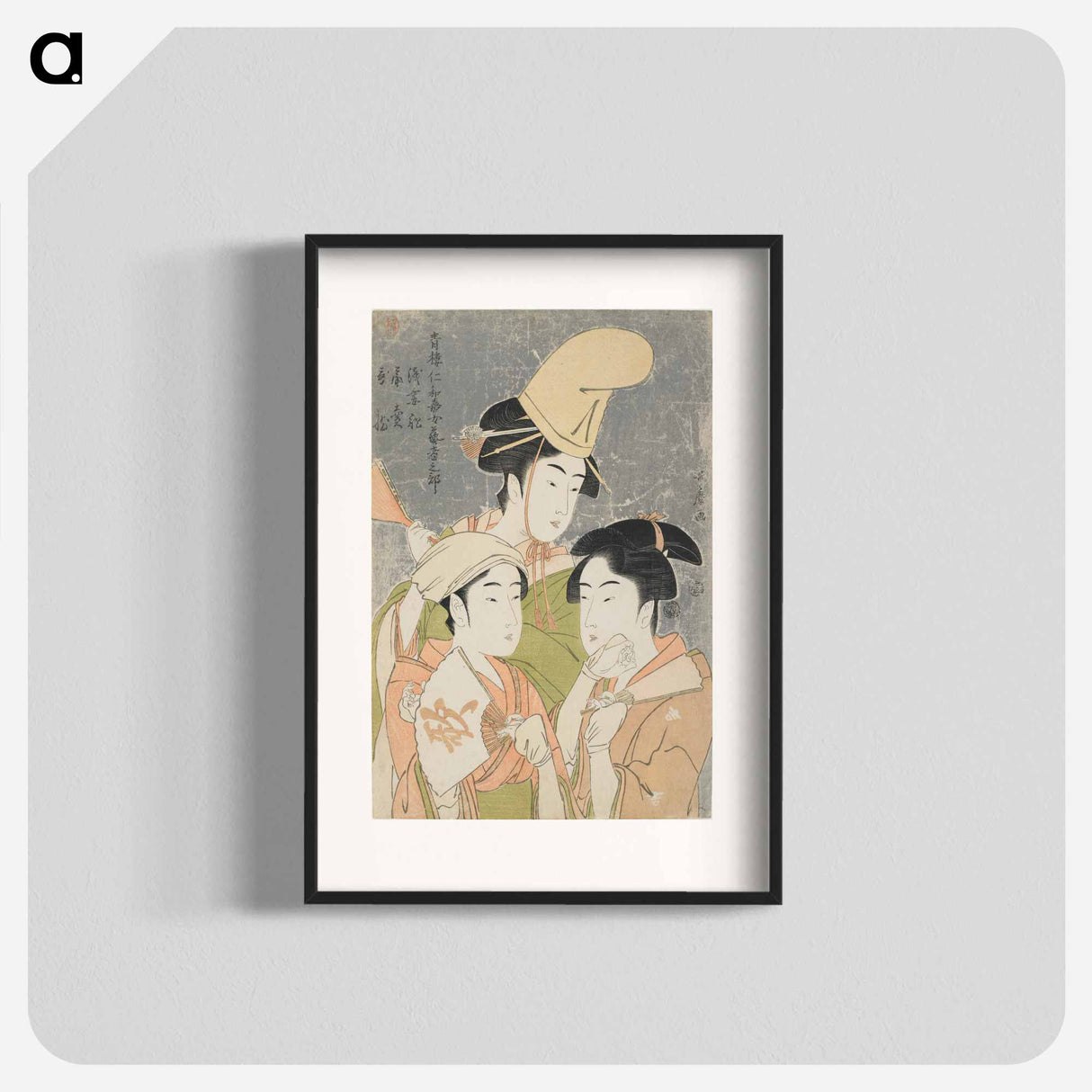 アートポスター-Asazuma-bune, Fan-seller, and Poetic Epithets - 喜多川 歌麿 Poster.