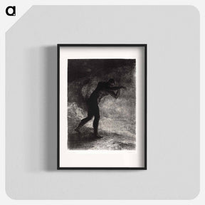 アートポスター-And Man Appeared, Questioning the Earth From Which He Emerged and Which Attracts Him, He Made His Way Toward Somber Brightness - オディロン ルドン Poster.