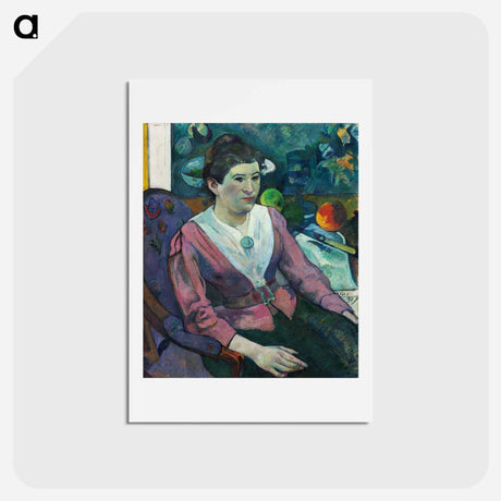 アートポストカード-Woman in front of a Still Life by Cézanne - ポール ゴーギャン Postcard.