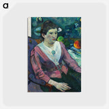 アートポストカード-Woman in front of a Still Life by Cézanne - ポール ゴーギャン Postcard.
