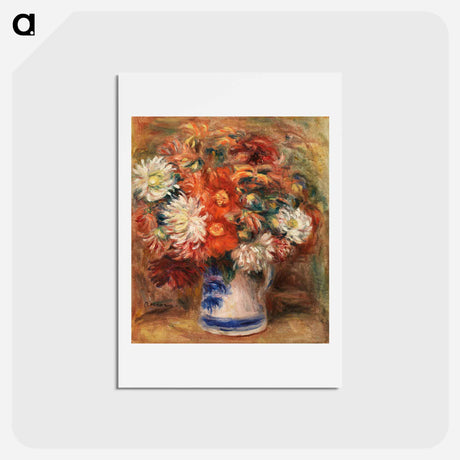 アートポストカード-Bouquet - ピエール オーギュスト ルノワール Postcard.