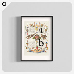 アートポスター-Guide for Constructing the Letters a and b
 - 書道のお手本 Poster.