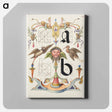 アートパネル-Guide for Constructing the Letters a and b
 - 書道のお手本 Canvas.