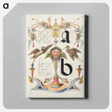 アートパネル-Guide for Constructing the Letters a and b
 - 書道のお手本 Canvas.