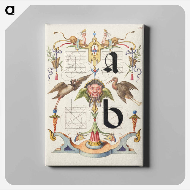 アートパネル-Guide for Constructing the Letters a and b
 - 書道のお手本 Canvas.