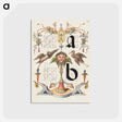 アートポストカード-Guide for Constructing the Letters a and b
 - 書道のお手本 Postcard.