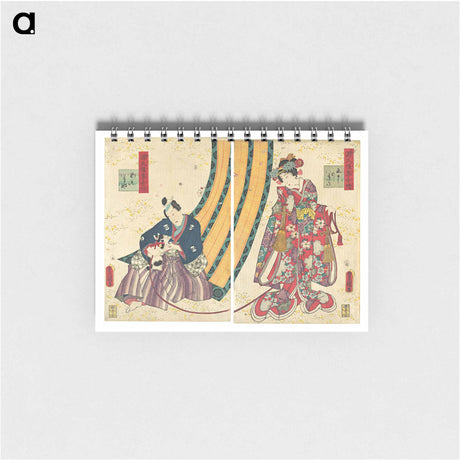 アートメモ帳-Parody of the Third Princess and Kashiwagi: “Chapter 50: A Hut in the Eastern Provinces”
 - 歌川 国貞 Memo.