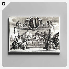 アートパネル-Frontispiece and its explanation (Hurdibras) - ウィリアム ホガース Canvas.