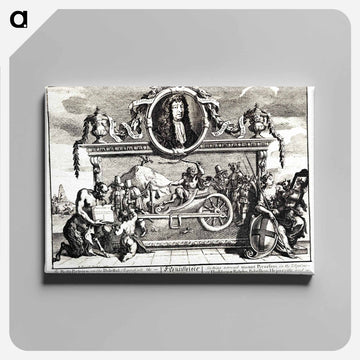 Frontispiece and its explanation (Hurdibras) - ウィリアム ホガース Canvas.