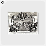 アートポストカード-Frontispiece and its explanation (Hurdibras) - ウィリアム ホガース Postcard.