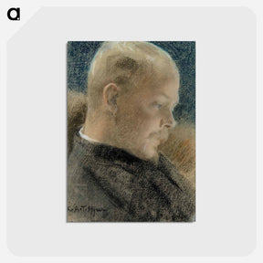 アートポストカード-Portrait of the author Karl A. Tavaststjerna - アルバート エーデルフェルト Postcard.