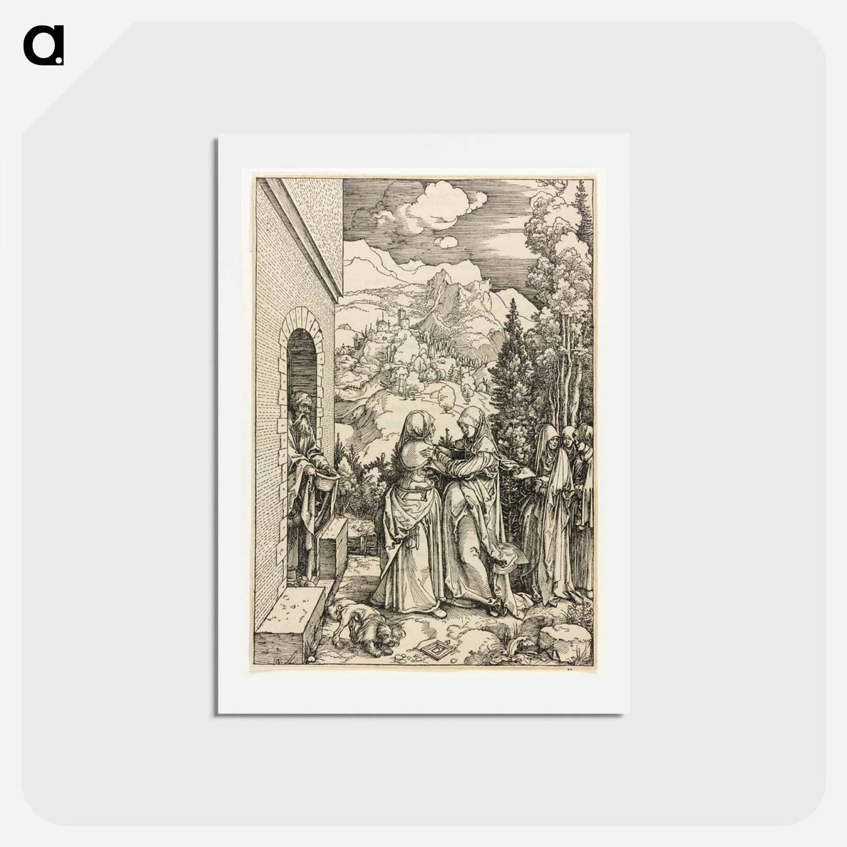 アートポストカード-The Visitation - アルブレヒト デューラー Postcard.