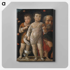 アートパネル-The holy family with St John - アンドレア マンテーニャ Canvas.