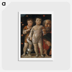 アートポストカード-The holy family with St John - アンドレア マンテーニャ Postcard.