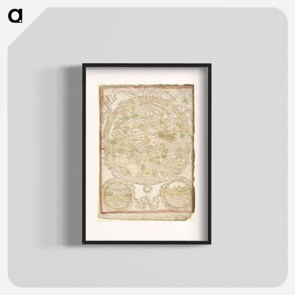 Medieval map - アンティーク地図 Poster.