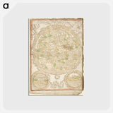アートポストカード-Medieval map - アンティーク地図 Postcard.