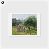 アートポストカード-Pommiers à Eragny, matinée de soleil - カミーユ ピサロ Postcard.