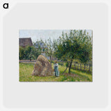アートポストカード-Pommiers à Eragny, matinée de soleil - カミーユ ピサロ Postcard.