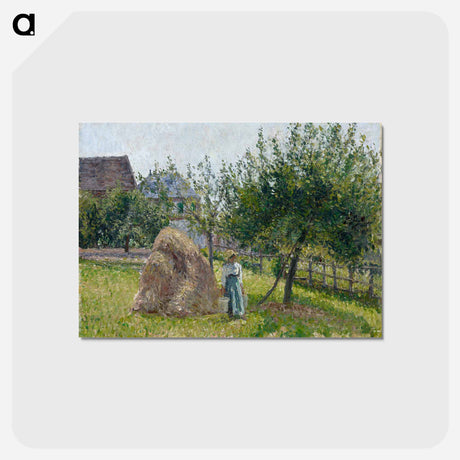 アートポストカード-Pommiers à Eragny, matinée de soleil - カミーユ ピサロ Postcard.