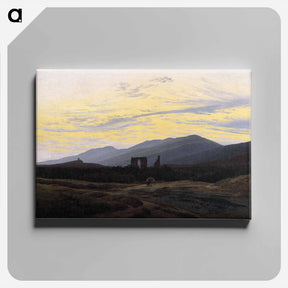 アートパネル-Ruin of Eldena in the Giant Mountains - カスパー ダーヴィト フリードリヒ Canvas.