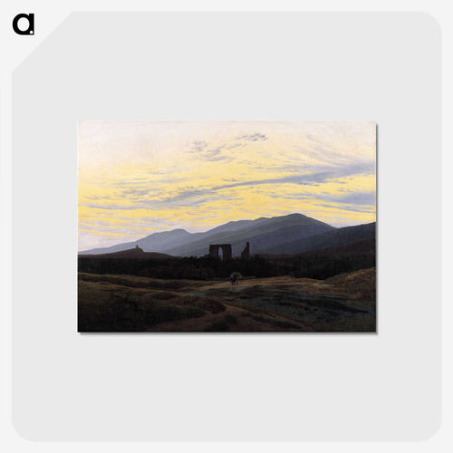 エルデナの廃墟（ Riesengebirge Mountains） - カスパー ダーヴィト フリードリヒ Postcard.