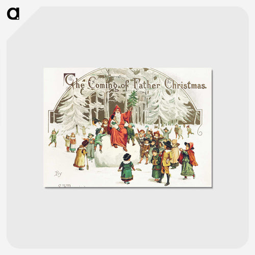 テキスト迷路ワークシート - クリスマス Postcard.