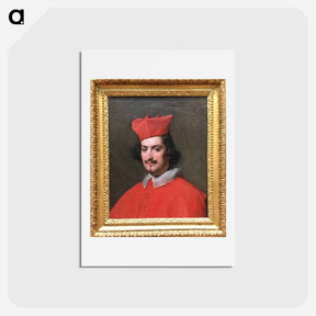 アートポストカード-Portrait of Cardinal Camillo Astali Pamphili - ディエゴ ベラスケス Postcard.