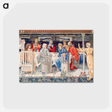 アートポストカード-Quest for the Holy Grail Tapestries: Panel 1: Knights of the Round Table Summoned to the Quest by the Strange Damsel - エドワード バーン ジョーンズ Postcard.