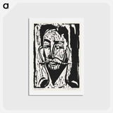 アートポストカード-Head of Prof. Dr. Graef - エルンスト ルートヴィヒ キルヒナー Postcard.