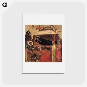 アートポストカード-The Epiphany - ジョット ディ ボンドーネ Postcard.
