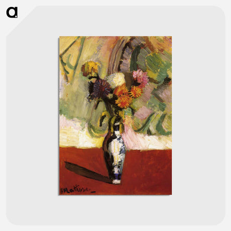 アートポストカード-Chrysanthemums in a Chinese Vase - アンリ マティス Postcard.