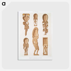 アートポストカード-Egyptian Art Utensils and Boxes
 - エジプト美術史 Postcard.