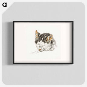 アートポスター-Sketch of a cat - ジャン ベルナール Poster.