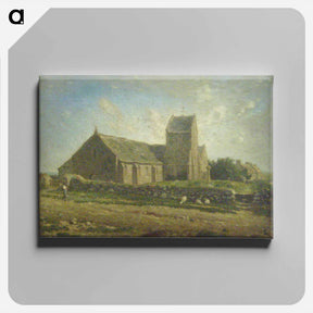 アートパネル-The Church of Greville - ジャン フランソワ ミレー Canvas.