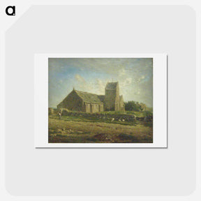 アートポストカード-The Church of Greville - ジャン フランソワ ミレー Postcard.