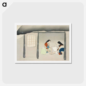 アートポストカード-Kinuta from Momoyogusa–Flowers of a Hundred Generations - 神坂 雪佳 Postcard.