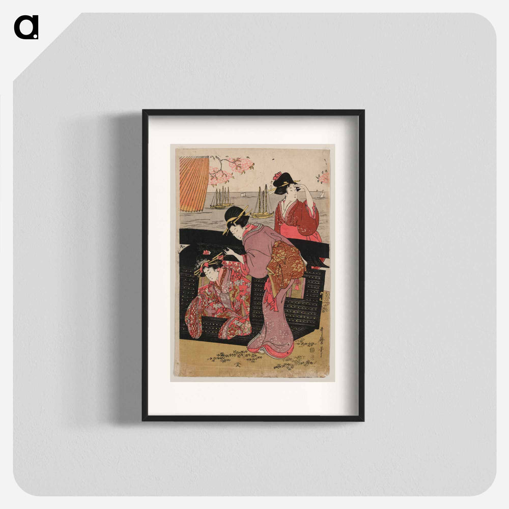 Gotenyama no hanami - 喜多川 歌麿 Poster.