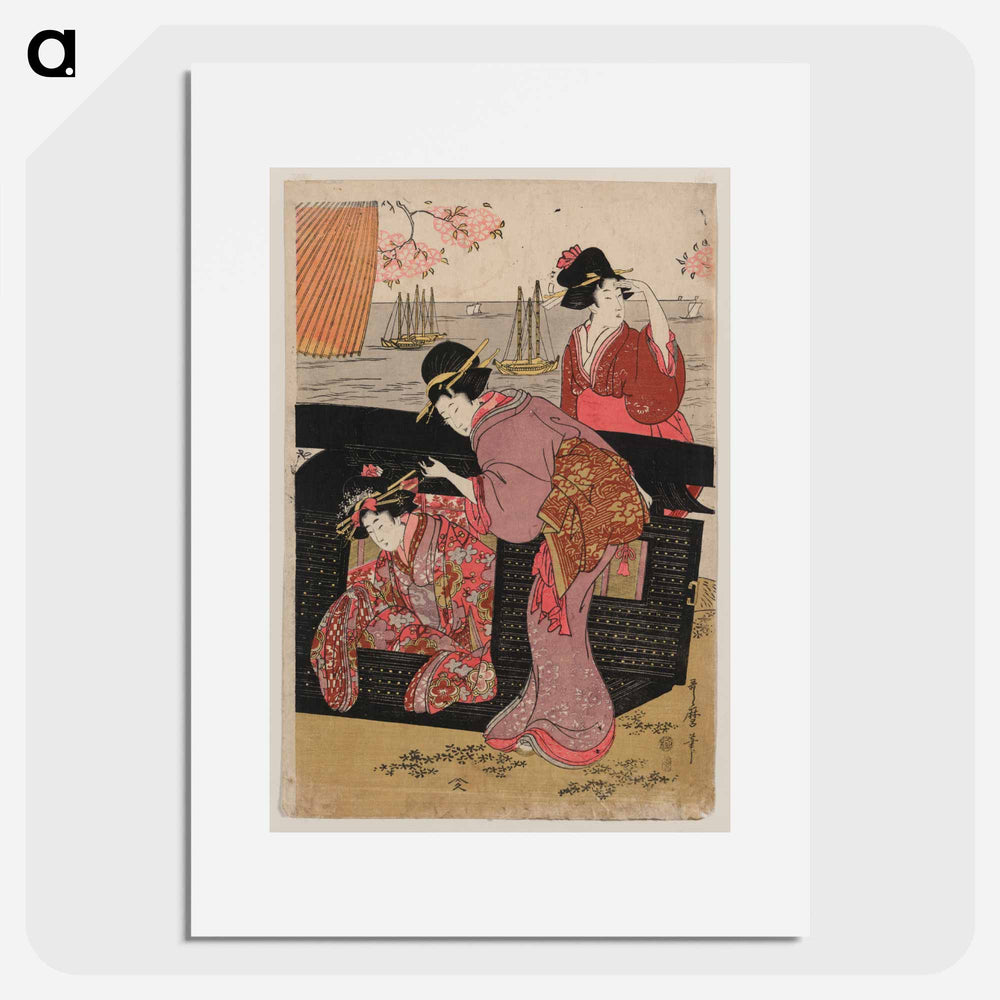 Gotenyama no hanami - 喜多川 歌麿 Poster.