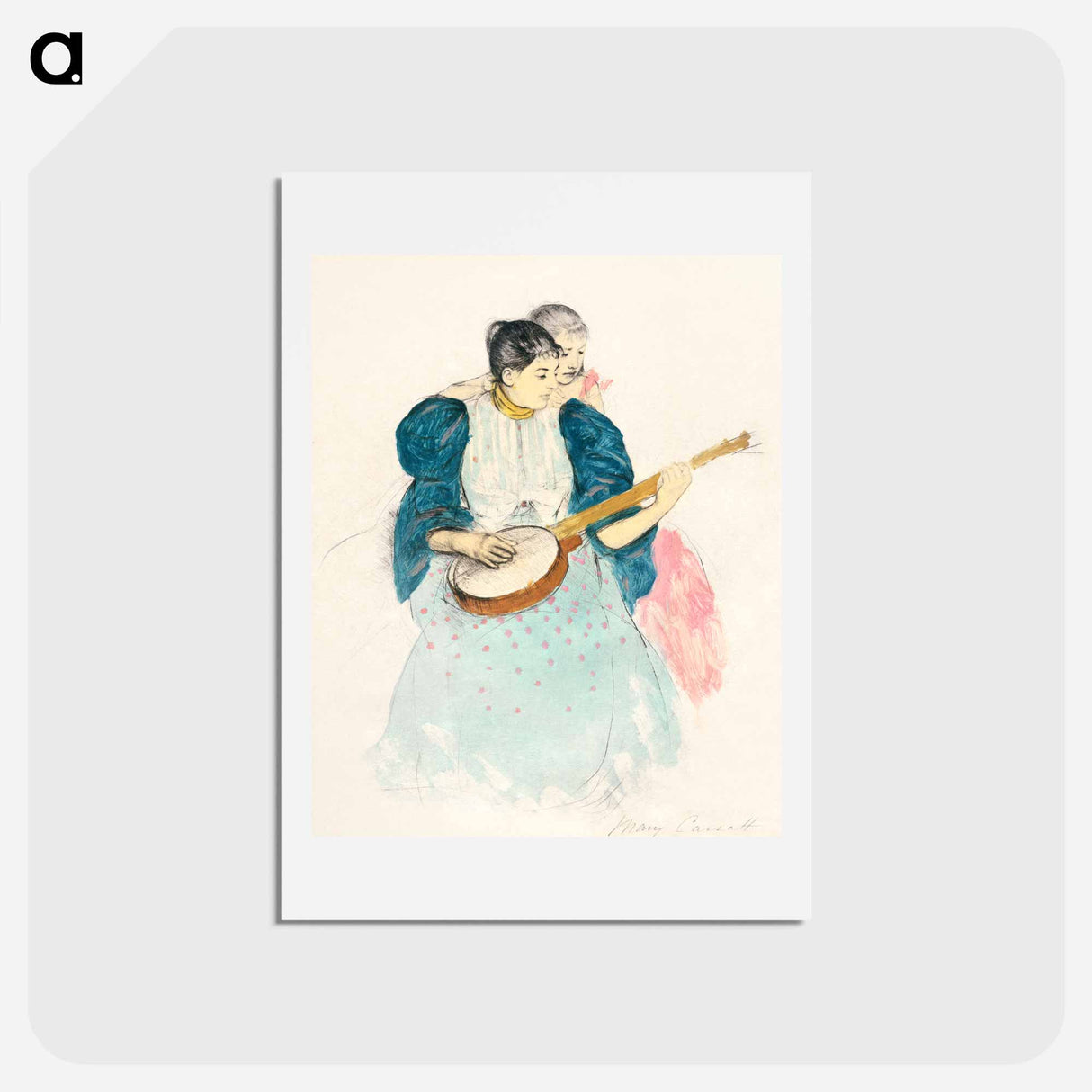 アートポストカード-The Banjo Lesson - メアリー カサット Postcard.