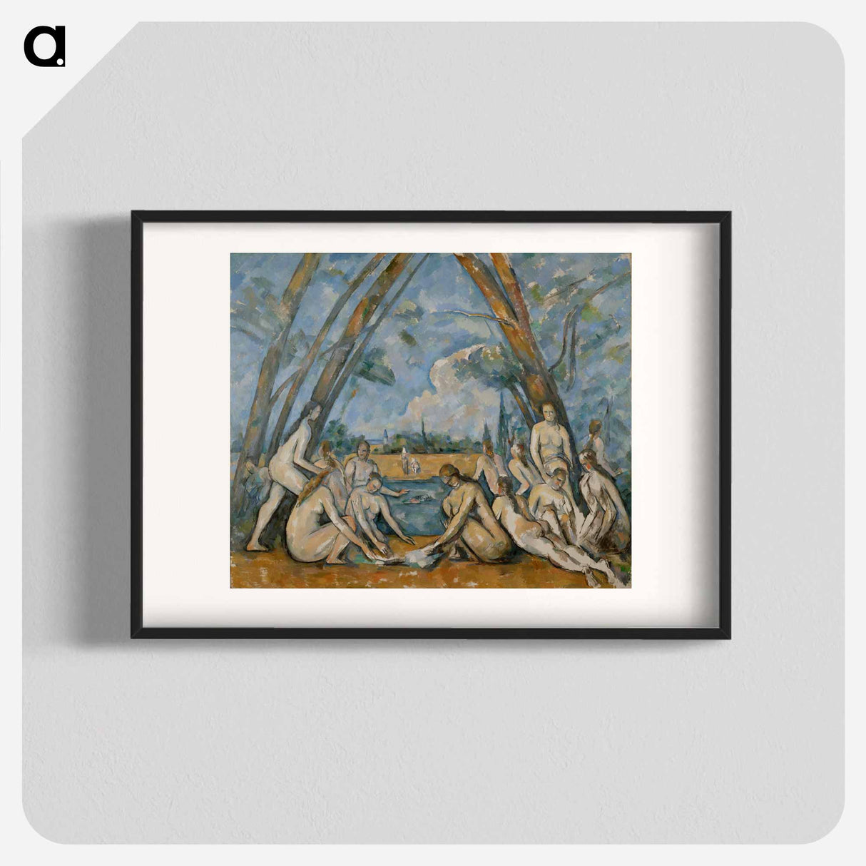 Les Grandes Baigneuses - Paul Cezanne Poster.