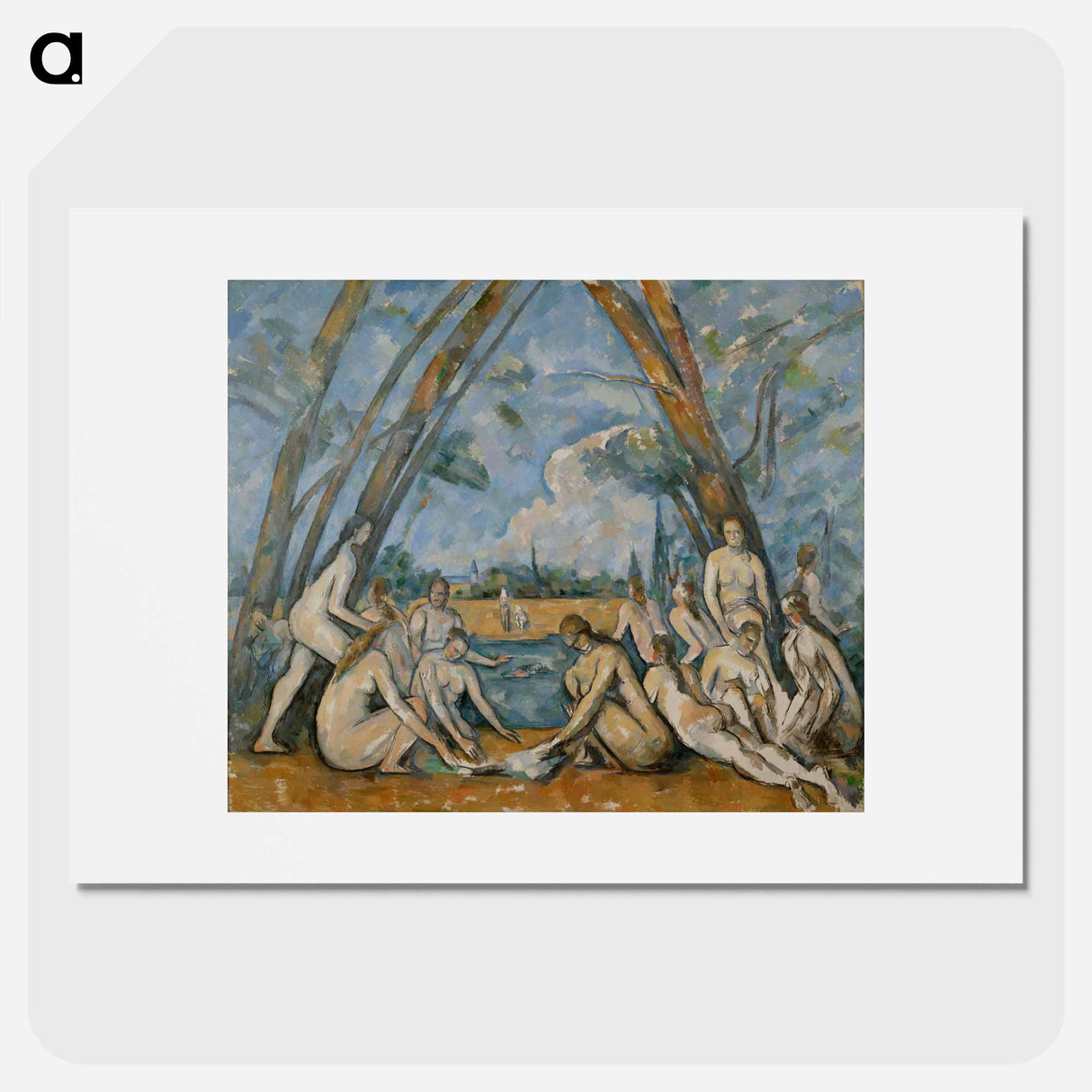 Les Grandes Baigneuses - ポール セザンヌ Poster.