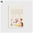 アートポストカード-Rampion, Dittany, and Pear from Mira Calligraphiae Monumenta
 - 書道のお手本 Postcard.
