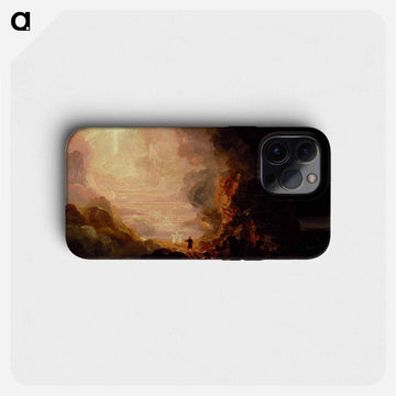 The Pilgrim of the Cross at the End of His Journey (part of the series The Cross and the World) - トーマス コール Phone Case.
