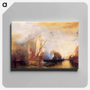 アートパネル-Ulysses Deriding Polyphemus - ウィリアム ターナー Canvas.