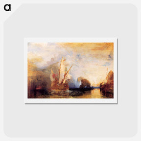アートポストカード-Ulysses Deriding Polyphemus - ウィリアム ターナー Postcard.