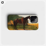 Saddle Horse in Farm Yard - ウィンスロー ホーマー Phone Case.