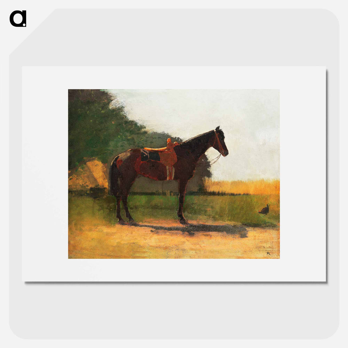 Saddle Horse in Farm Yard - Winslow Homer Poster.